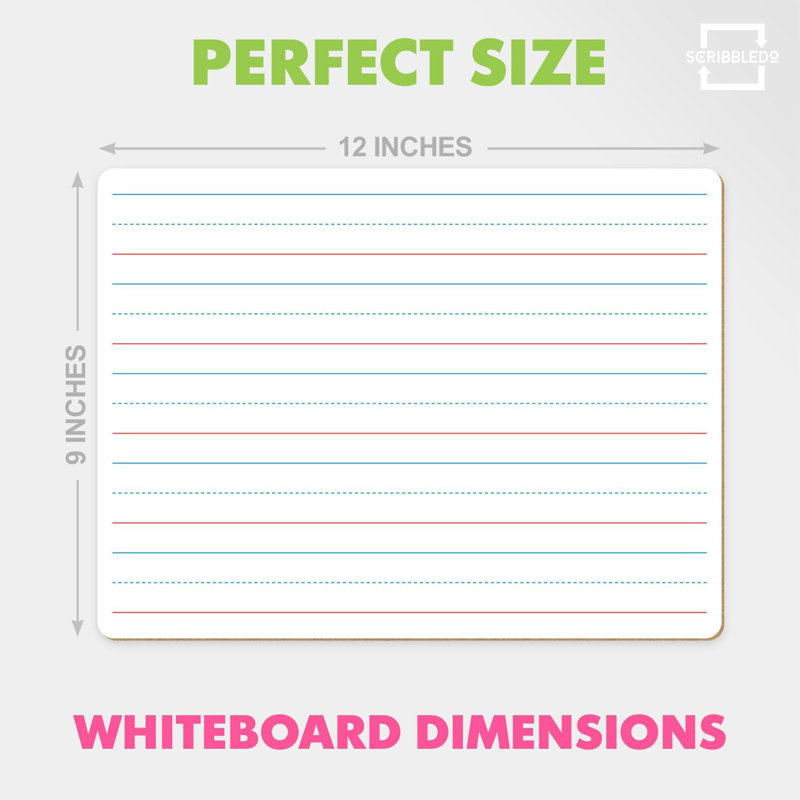 Scribbledo, paquet de 10, tableau blanc double face 