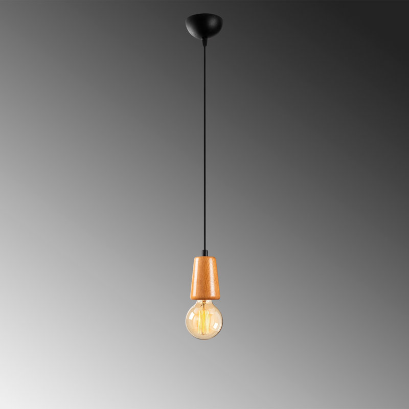 1 - Light Black/Copper Single Pendant