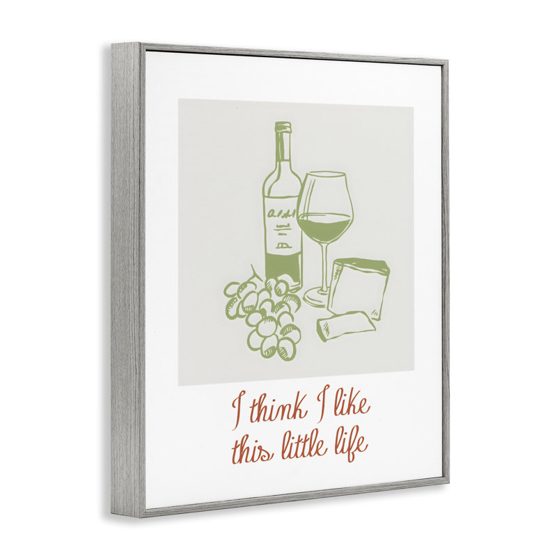 «I Think I Like This Little Life», giclée encadrée, design par The Prints Vibe, 20 x 16, Farmhouse Grey Giclee Framed