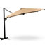 Parasol de patio en porte-à-faux 10 pi avec rotation à 360 ° et réglage de l'inclinaison, parasol carré extérieur décalé avec mât en aluminium sans base