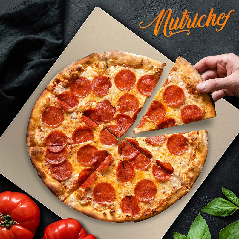 NutriChef Beige Thermal Shock Resistant Pizza Stone