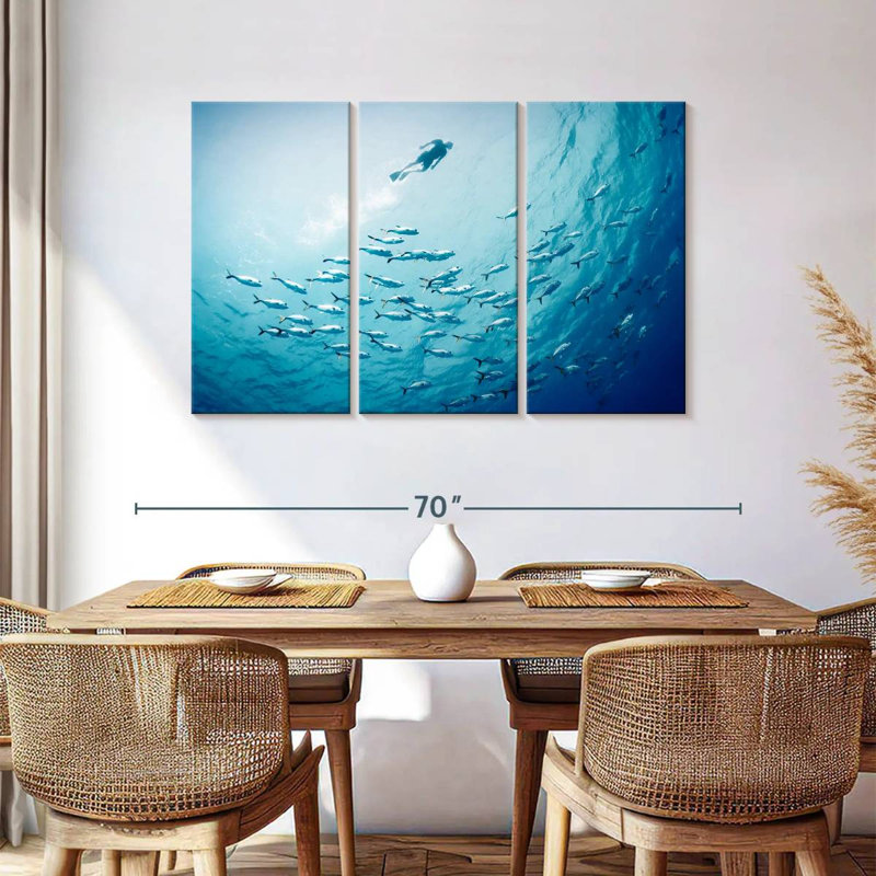 Senne Underwater With The Fishes, 36" H x 57" W