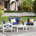 Blue Cushion/White Frame
