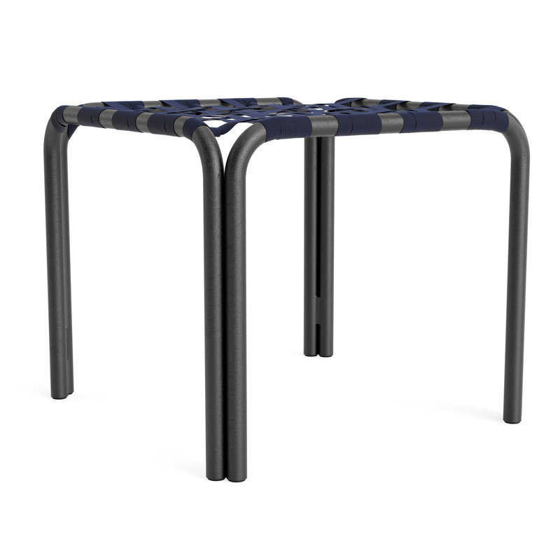 Kantan Outdoor Square Side Table, Textured Pewter, Marine