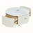 Modern Round Movable Coffee Table With Casters-1040942180