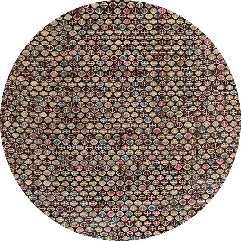 Abstract Indoor Rug, Round 5'