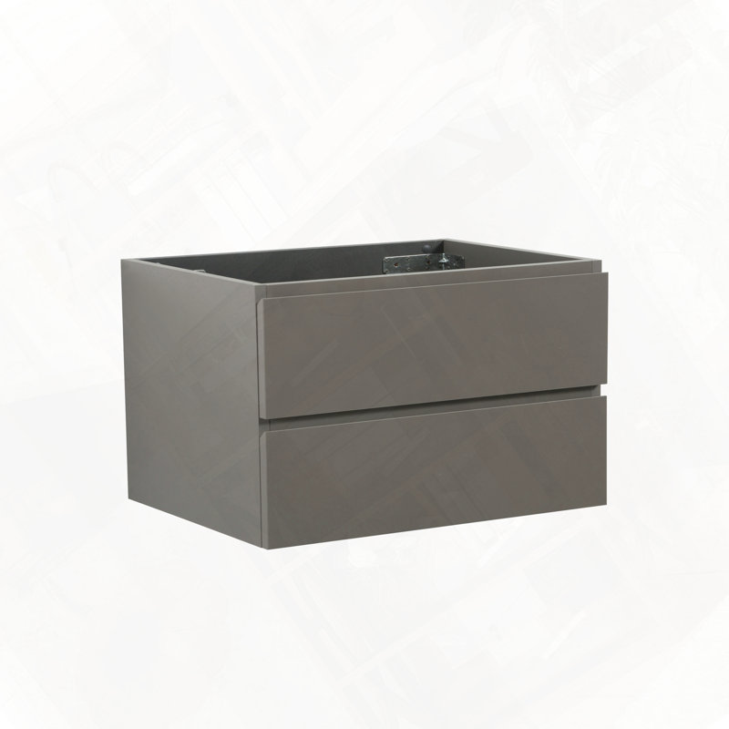 Armoire murale avec deux tiroirs écologiques pré-assemblés, Blanc / Gris