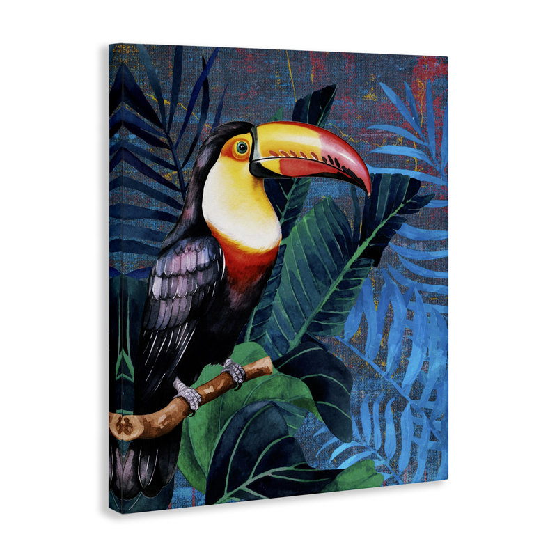 "Toucan lumineux entre feuilles" par Karen Smith, H 48 po x l 36 po