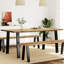 Salal Acacia Solid Wood Top Metal Base Dining Table-1711530727