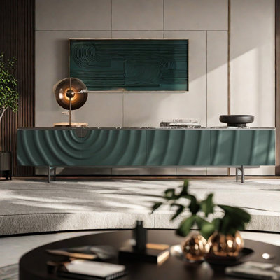Light luxury marble high sense TV cabinet
