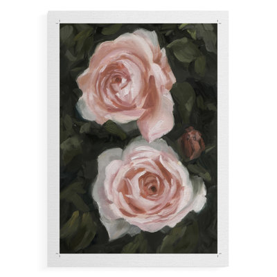 Peachy Roses I - Impression sur toile seulement - NON CADRE