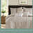 Elegant 7-piece Queen Bedding Sets, Beige Polyester Modern Design