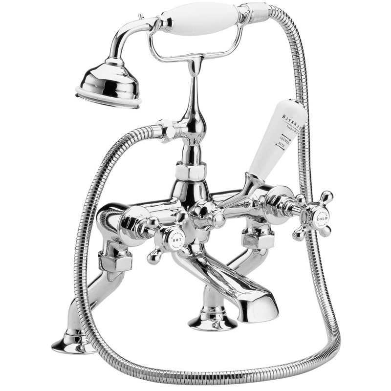 3 Handle Deck Bath Shower Mixer Bath Filler with Diverter