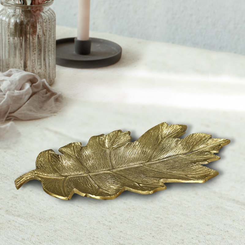 Red Barrel Studio® Aluminum Tray, Gold