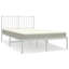 Metal Bed Frame with Headboard White-275720867