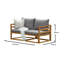 Rimasha Wooden Garden 2 Seater Garden Sofa - Natural-1632884446