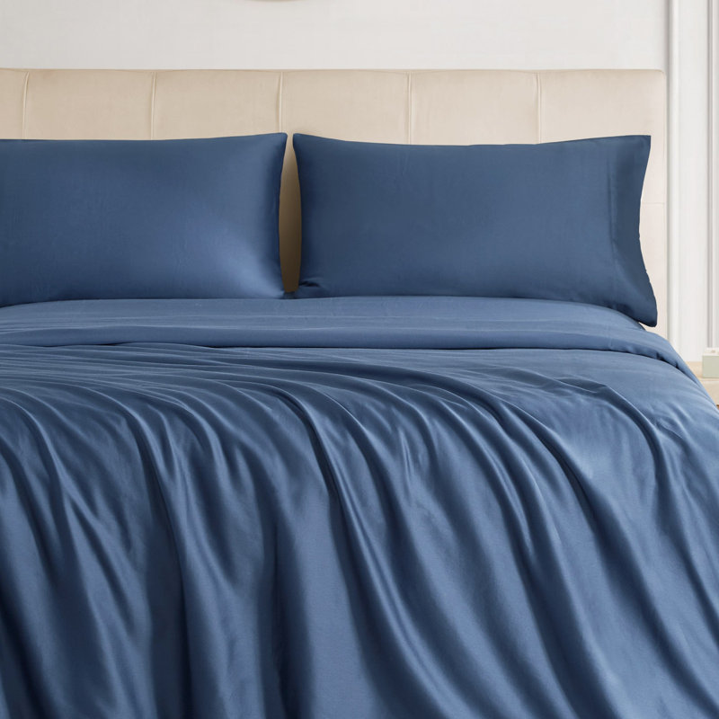 The Sheet Lab Cloud Embrace Sheet Sets, Navy, Twin XL Sheet Set with 1 Pillowcase