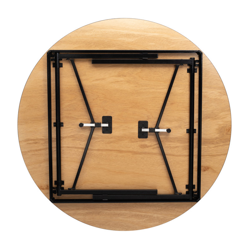 Table de banquet circulaire pliante, Noyer Montana, H 29 po x l 60 po x P 60 po