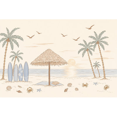 Papier peint tropical avec palmiers tropicaux