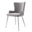 Velvet Upholstered Metal Armchair-467645639-467645638-467645636