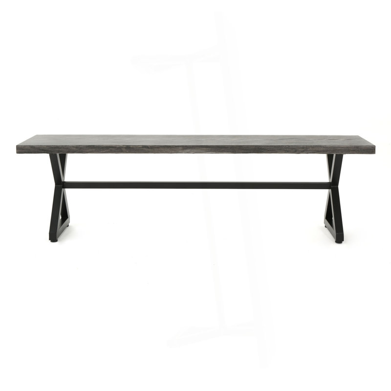 Banc de salle à manger d'extérieur en aluminium avec structure en acier