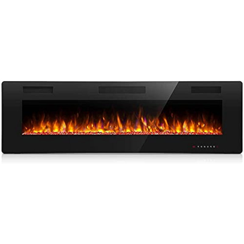 Ebern Designs Black Electric with BTU 5100, 18.11" H x 68" W x 3.85" D
