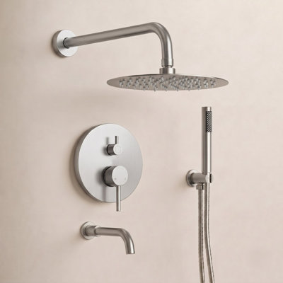 AquaSpa 10" Shower System with Tub Faucet