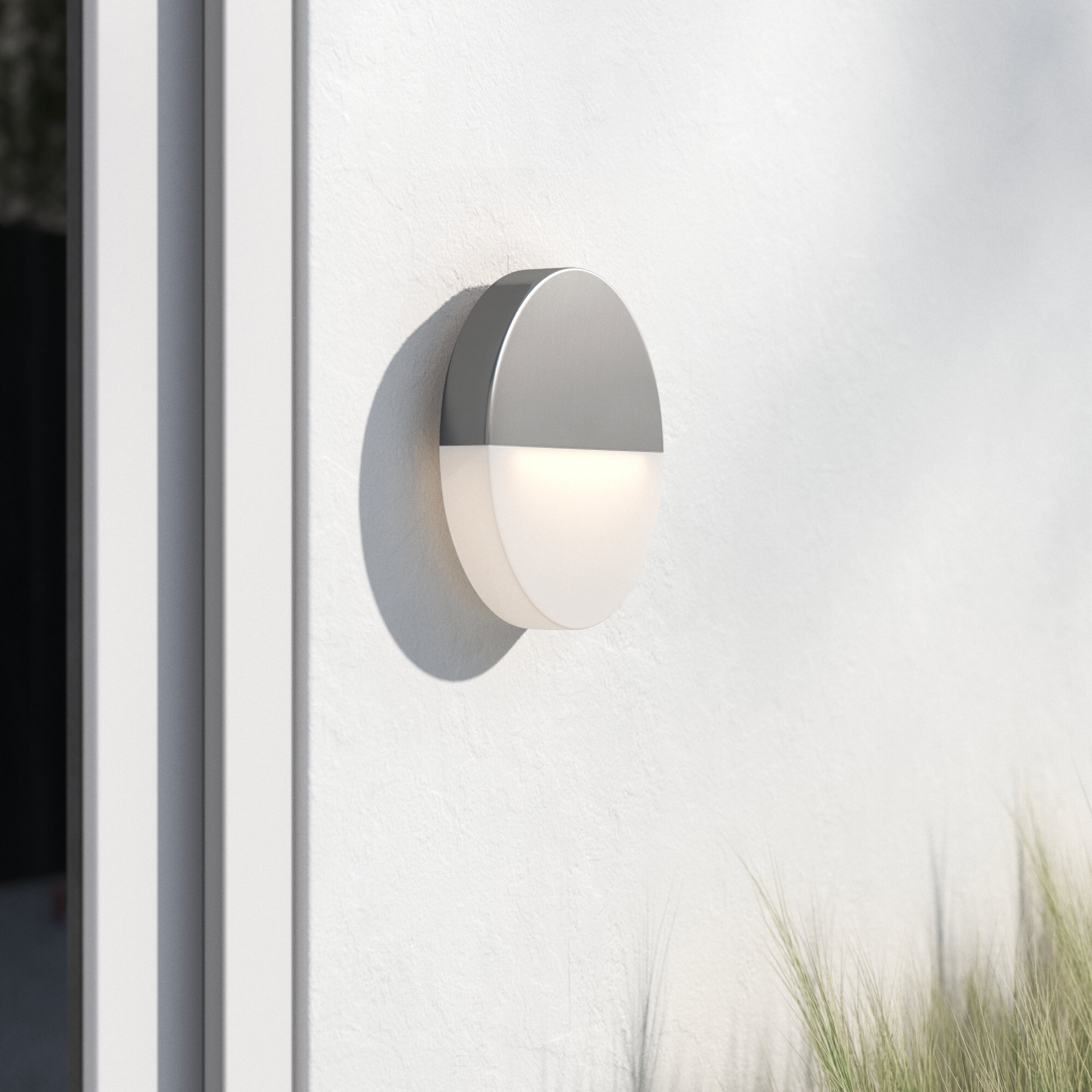 Replay 2 Light Outdoor Wall Light, Satin Aluminum