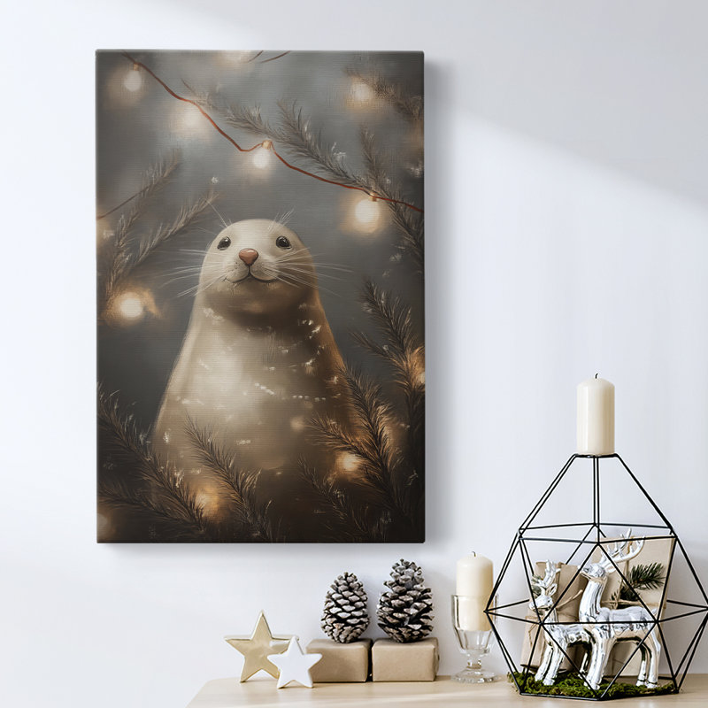 Art des Fêtes de Noël - Toile tendue avec châssis - Série 2-CXLVI, H 12 po x l 8 po