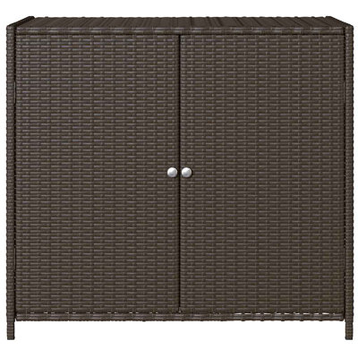 vidaXL Outdoor Storage Box 80 Gal Deck Box PE Rattan with Water-Resistant Bag, Black 32.7"x17.7"x29.9" for Patio Tools & Accessories, Poly Rattan Stor by VidaXL