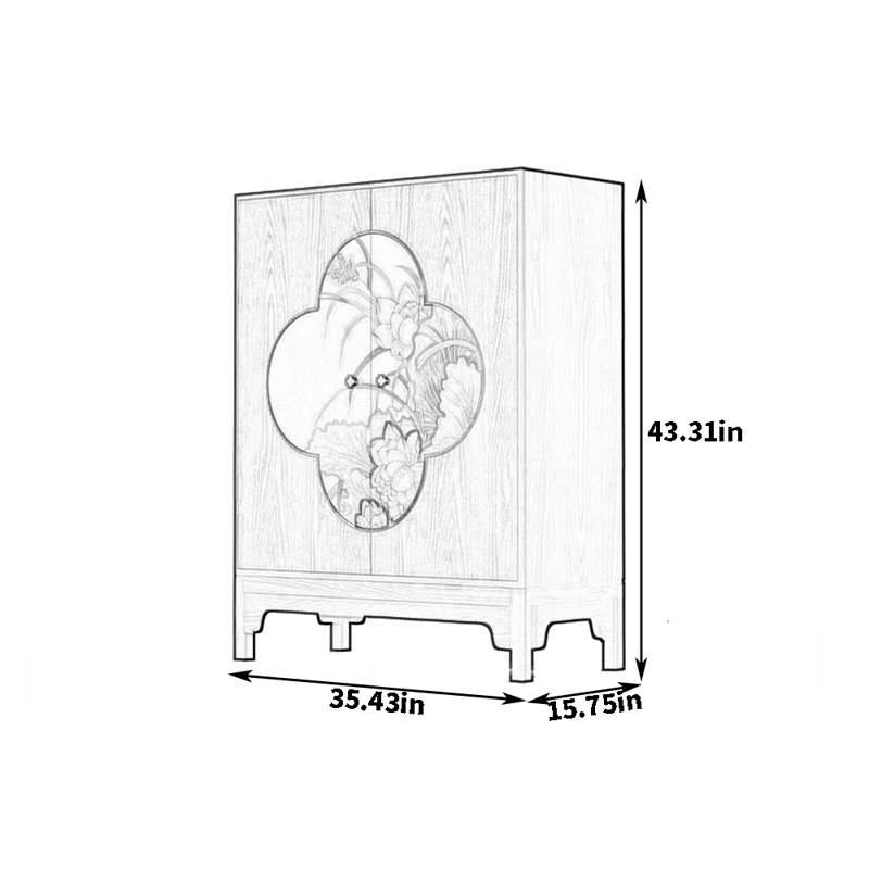 Small-Sized Home Sideboard, Black