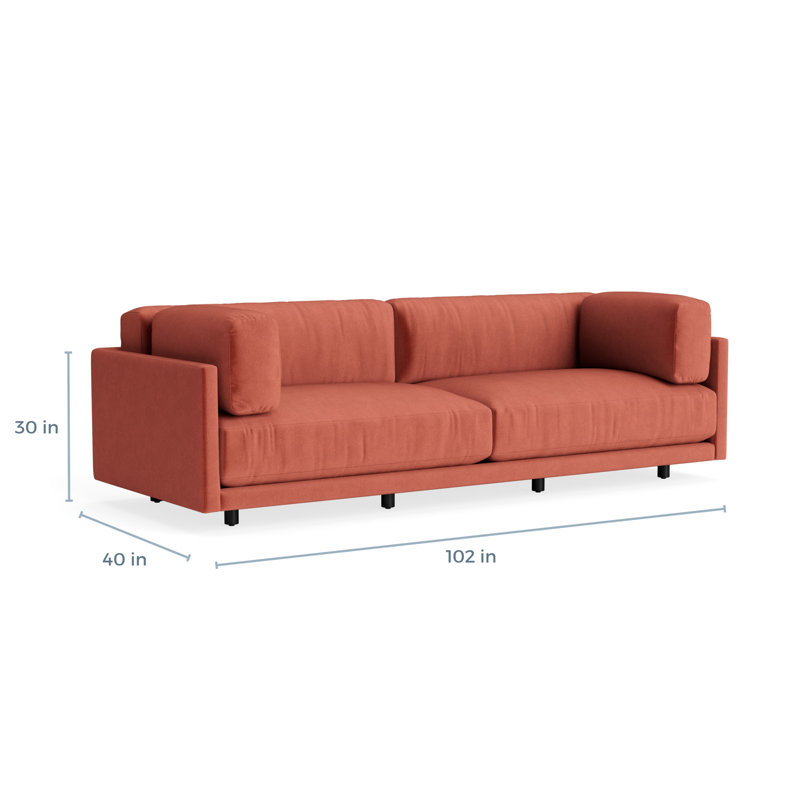 MTO - Sunday Sofa, Tomato Velvet