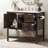 Chimira 35" Farmhouse Storage Bathroom Vanity with Sink Combo,Rustic Brown-2001277886-1986836684