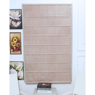 Store texturé occultant en lin rose uni pour chambre à coucher et salon