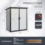 Armoire de rangement extérieure en résine imperméable 5X3ft avec portes verrouillables pour vélos et meubles de patio