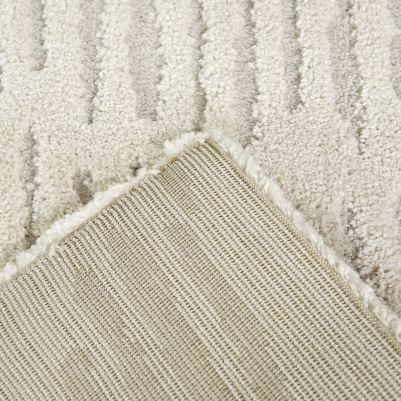 Brodrick Cream Abstract Modern Area Rug, Rectangle 7'10" x 10'