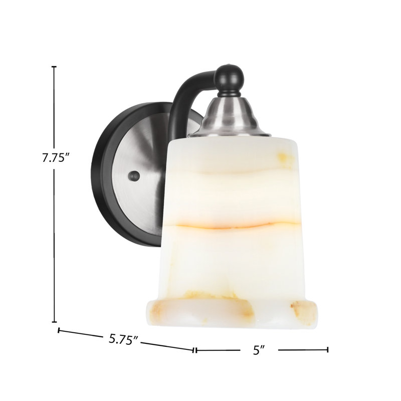 Ahern Wall Sconce, Natural / Matte Black/Brushed Nickel