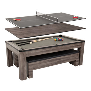 Hathaway Madison 6-in-1 Multi Game Table with Foosball, Table Tennis, 54-in