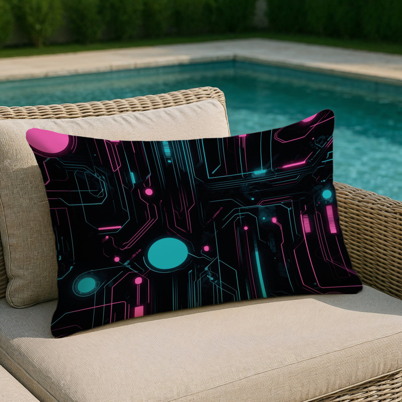 Velocity Glow Indoor And Outdoor Throw Pillow, Rectangle 18"H x 25"W