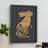 Rustic Floral Hare Rabbit Wood Wall Decor