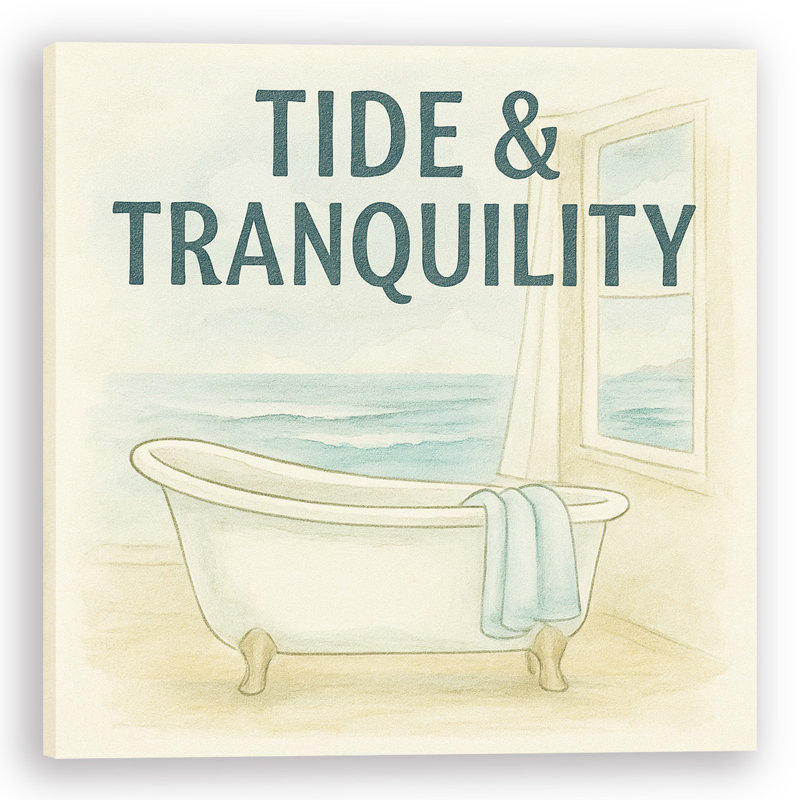 "Tide & Tranquility", art mural sur toile de bord de mer