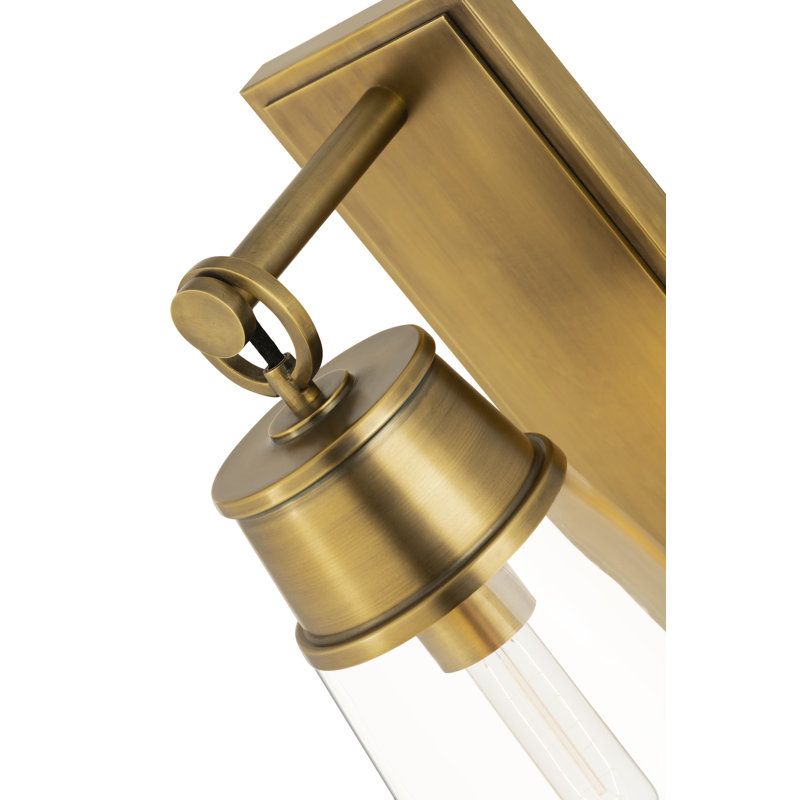 Applique murale à 1 lumière à intensité variable Bertina, Laiton frotté, H 16 po x l 7,5 po x P 9,25 po
