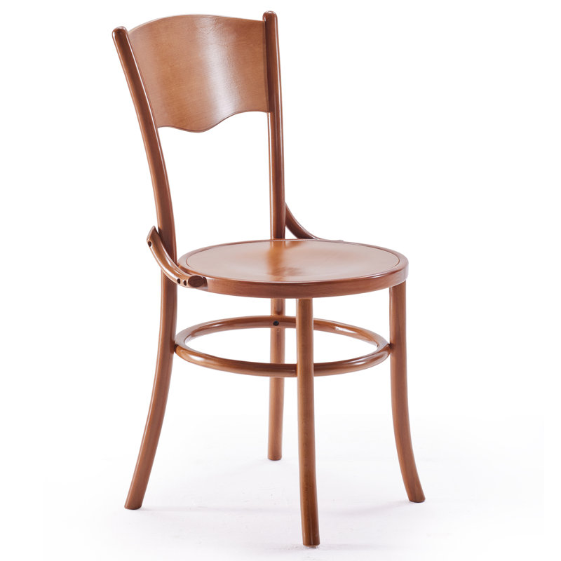 Ensemble de 2 chaises de salle à manger en bois massif pour cuisine Mid-Century, entièrement assemblées, Naturel