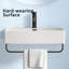 【Petit lavabo vasque mural blanc With - avec porte-serviettes et trou de robinet pour salle de bain compacte (céramique, conception peu encombrante)