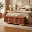 Banc de rangement rembourré moderne avec plateau relevable