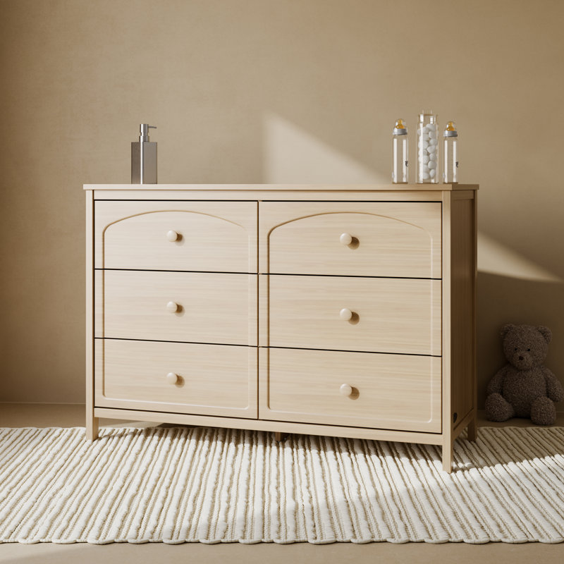 Commode double 6 tiroirs Olivia, Bois flotté
