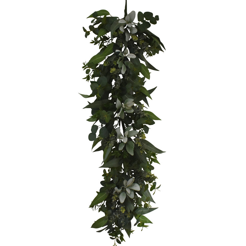 48" Lamb Ear Bay leaf Eucalyptus Garland
