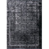 Rapture Black/Gray Damask Luxury Area Rug