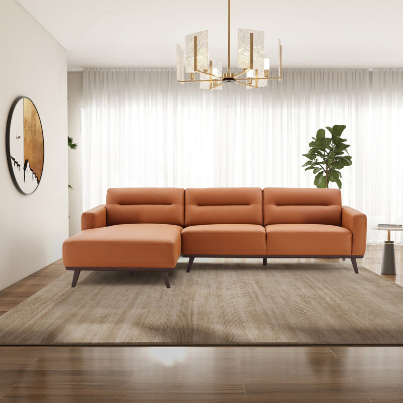 Canapé modulaire gauche en cuir synthétique Ella Ella