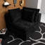 Chaise modulaire noire en velours côtelé modulaire sans assemblage pour la maison